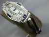 ANTIQUE LARGE .88CT OLD MINE DIAMOND & AAA SAPPHIRE PLATINUM LADIES WATCH #23851
