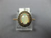 .78CT WHITE & CHOCOLATE FANCY DIAMOND & AAA OPAL 14K ROSE GOLD 3D OVAL HALO RING