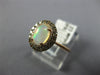 .78CT WHITE & CHOCOLATE FANCY DIAMOND & AAA OPAL 14K ROSE GOLD 3D OVAL HALO RING