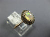 .78CT WHITE & CHOCOLATE FANCY DIAMOND & AAA OPAL 14K ROSE GOLD 3D OVAL HALO RING