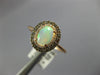 .78CT WHITE & CHOCOLATE FANCY DIAMOND & AAA OPAL 14K ROSE GOLD 3D OVAL HALO RING