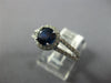 ESTATE 1.28CT DIAMOND & AAA SAPPHIRE 14KT WHITE GOLD ROUND HALO ENGAGEMENT RING