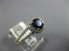 ESTATE 1.28CT DIAMOND & AAA SAPPHIRE 14KT WHITE GOLD ROUND HALO ENGAGEMENT RING