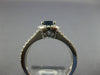 ESTATE 1.28CT DIAMOND & AAA SAPPHIRE 14KT WHITE GOLD ROUND HALO ENGAGEMENT RING