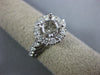 WIDE .69CT DIAMOND 14KT WHITE GOLD ROUND HALO SEMI MOUNT ENGAGEMENT RING #22749
