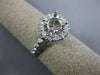 WIDE .69CT DIAMOND 14KT WHITE GOLD ROUND HALO SEMI MOUNT ENGAGEMENT RING #22749