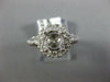 WIDE .69CT DIAMOND 14KT WHITE GOLD ROUND HALO SEMI MOUNT ENGAGEMENT RING #22749