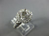 WIDE .69CT DIAMOND 14KT WHITE GOLD ROUND HALO SEMI MOUNT ENGAGEMENT RING #22749