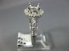 WIDE .69CT DIAMOND 14KT WHITE GOLD ROUND HALO SEMI MOUNT ENGAGEMENT RING #22749