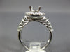 WIDE .69CT DIAMOND 14KT WHITE GOLD ROUND HALO SEMI MOUNT ENGAGEMENT RING #22749