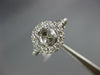 WIDE .69CT DIAMOND 14KT WHITE GOLD ROUND HALO SEMI MOUNT ENGAGEMENT RING #22749