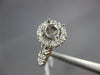 WIDE .69CT DIAMOND 14KT WHITE GOLD ROUND HALO SEMI MOUNT ENGAGEMENT RING #22749