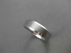 ESTATE 14KT WHITE GOLD MATTE & SHINY CLASSIC MENS WEDDING BAND RING 5mm #23137