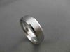 ESTATE 14KT WHITE GOLD MATTE & SHINY CLASSIC MENS WEDDING BAND RING 5mm #23137