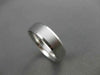 ESTATE 14KT WHITE GOLD MATTE & SHINY CLASSIC MENS WEDDING BAND RING 5mm #23137