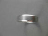 ESTATE 14KT WHITE GOLD MATTE & SHINY CLASSIC MENS WEDDING BAND RING 5mm #23137