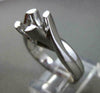 LARGE 14KT WHITE GOLD 3D SOLID ROUND LUCIDA SEMI MOUNT ENGAGEMENT RING #24614