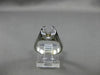 LARGE 14KT WHITE GOLD 3D SOLID ROUND LUCIDA SEMI MOUNT ENGAGEMENT RING #24614