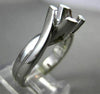 LARGE 14KT WHITE GOLD 3D SOLID ROUND LUCIDA SEMI MOUNT ENGAGEMENT RING #24614