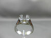 LARGE 14KT WHITE GOLD 3D SOLID ROUND LUCIDA SEMI MOUNT ENGAGEMENT RING #24614