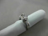 LARGE 14KT WHITE GOLD 3D SOLID ROUND LUCIDA SEMI MOUNT ENGAGEMENT RING #24614