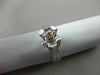 LARGE 14KT WHITE GOLD 3D SOLID ROUND LUCIDA SEMI MOUNT ENGAGEMENT RING #24614