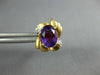 2.26CT DIAMOND & AAA AMETHYST 14K 2 TONE GOLD OVAL FLOWER EARRINGS #23838