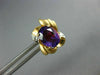 2.26CT DIAMOND & AAA AMETHYST 14K 2 TONE GOLD OVAL FLOWER EARRINGS #23838