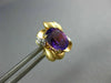2.26CT DIAMOND & AAA AMETHYST 14K 2 TONE GOLD OVAL FLOWER EARRINGS #23838