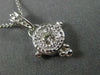 ESTATE .18CT DIAMOND 14KT WHITE GOLD SOLITAIRE FILIGREE MILGRAIN PENDANT #26347