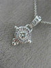 ESTATE .18CT DIAMOND 14KT WHITE GOLD SOLITAIRE FILIGREE MILGRAIN PENDANT #26347