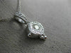 ESTATE .18CT DIAMOND 14KT WHITE GOLD SOLITAIRE FILIGREE MILGRAIN PENDANT #26347