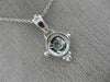 ESTATE .18CT DIAMOND 14KT WHITE GOLD SOLITAIRE FILIGREE MILGRAIN PENDANT #26347