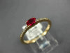 ESTATE .39CT DIAMOND & AAA RUBY 14KT ROSE GOLD 3D OVAL SOLITAIRE ENGAGEMENT RING