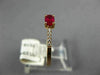 ESTATE .39CT DIAMOND & AAA RUBY 14KT ROSE GOLD 3D OVAL SOLITAIRE ENGAGEMENT RING