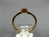 ESTATE .39CT DIAMOND & AAA RUBY 14KT ROSE GOLD 3D OVAL SOLITAIRE ENGAGEMENT RING