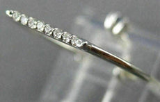 ESTATE .14CT DIAMOND & AAA SAPPHIRE 18K WHITE GOLD 3D SOLITAIRE V SHAPE FUN RING