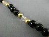 ESTATE AAA BLACK ONYX 14KT YELLOW GOLD 3D HANDCRAFTED BEAD BRACELET #25134