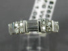 ANTIQUE 1.08CT DIAMOND 14K WHITE GOLD 3D TWO ROW FLOWER ANNIVERSARY RING #5631