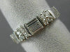 ANTIQUE 1.08CT DIAMOND 14K WHITE GOLD 3D TWO ROW FLOWER ANNIVERSARY RING #5631