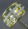 ESTATE WIDE .62CT DIAMOND 14KT YELLOW GOLD MULTI CROSS WEDDING ANNIVERSARY RING