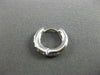 ESTATE .15CT ROUND CUT DIAMOND 14KT WHITE GOLD 3D CLASSIC HUGGIE EARRINGS #19329
