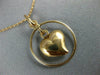 ESTATE 14KT YELLOW GOLD 3D CLASSIC CIRCLE OF LIFE HEART FLOATING PENDANT #26536
