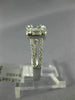 .87CT DIAMOND 18K WHITE GOLD 3D ROUND & BAGUETTE CLUSTER SQUARE ANNIVERSARY RING