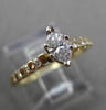 ESTATE .56CT ROUND & MARQUISE DIAMOND 14KT YELLOW GOLD ENGAGEMENT RING #16107