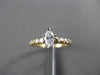 ESTATE .56CT ROUND & MARQUISE DIAMOND 14KT YELLOW GOLD ENGAGEMENT RING #16107