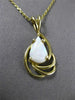 ESTATE 1.0CT AAA OPAL 14KT YELLOW GOLD SOLITAIRE PEAR FLOATING PENDANT #23446
