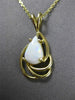 ESTATE 1.0CT AAA OPAL 14KT YELLOW GOLD SOLITAIRE PEAR FLOATING PENDANT #23446