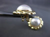ESTATE LARGE AAA MABE PEARL 14KT YELLOW GOLD 3D CLASSIC CLIP ON EARRINGS #24406