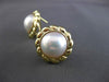 ESTATE LARGE AAA MABE PEARL 14KT YELLOW GOLD 3D CLASSIC CLIP ON EARRINGS #24406
